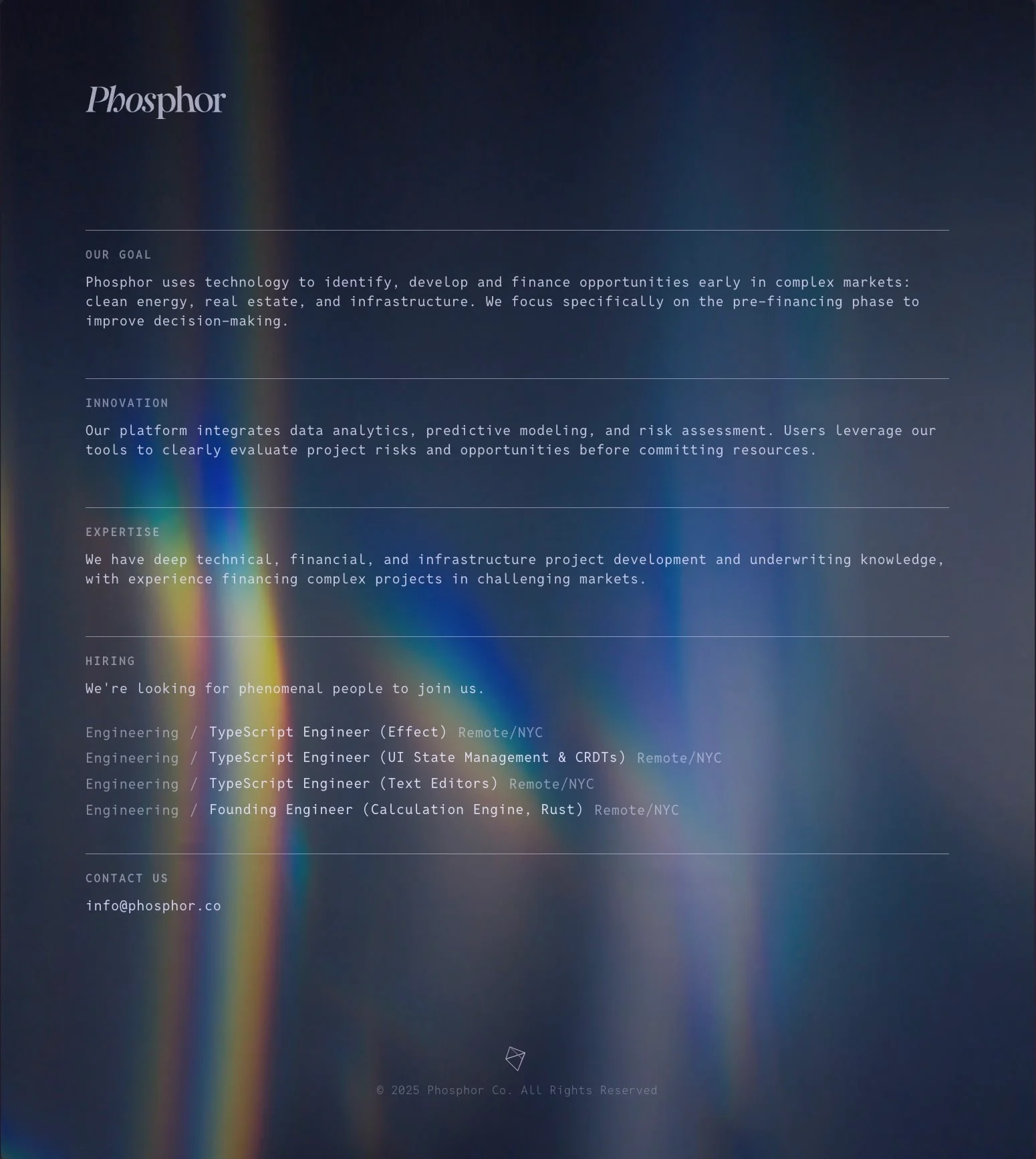 See the Phosphor landing page (screenshot)