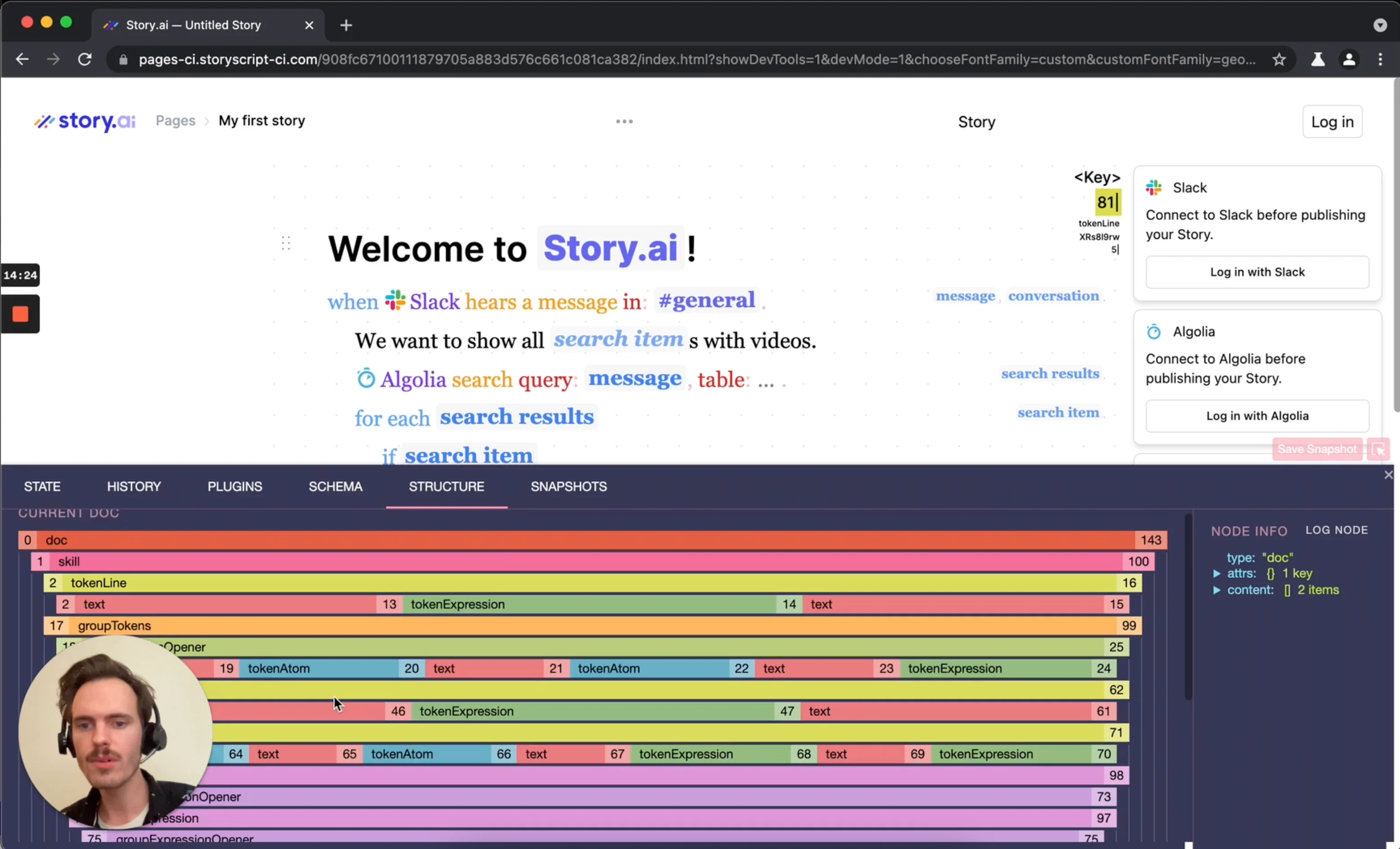 Rich Text Editor ProseMirror schema and positioning debugger (borrowed from the ProseMirror ecosystem).